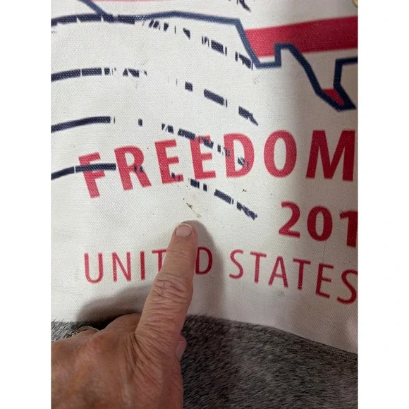 Myra Bag Freedom Forever 2017 USA CanvasHair Tote Large July 4th Americana - Picture 3 of 10